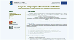 Desktop Screenshot of aktywnaintegracja.powiatbialostocki.pl
