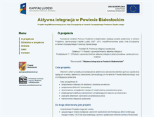 Tablet Screenshot of aktywnaintegracja.powiatbialostocki.pl